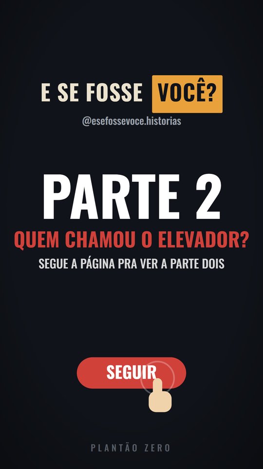 Cartela final com o botão seguir